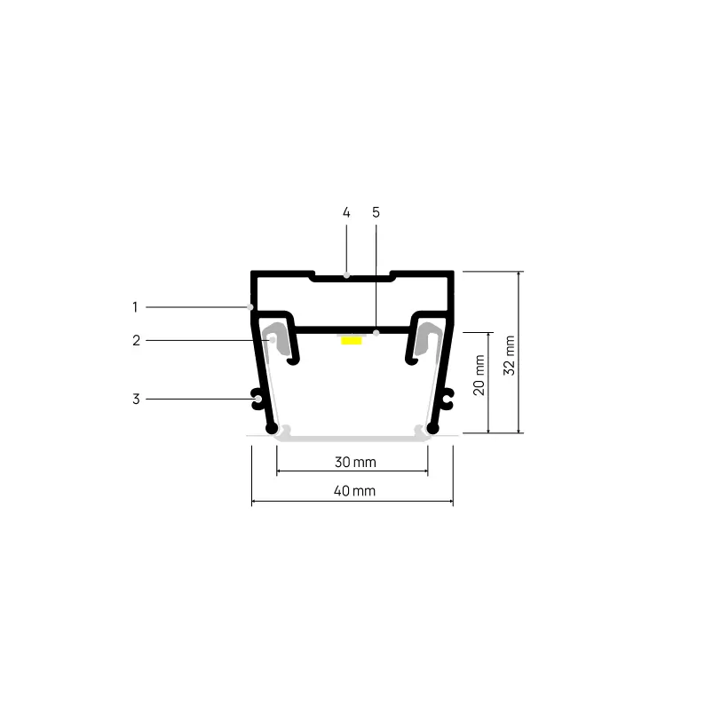 Profil LIGHTRA X030 S — schemă adnotată