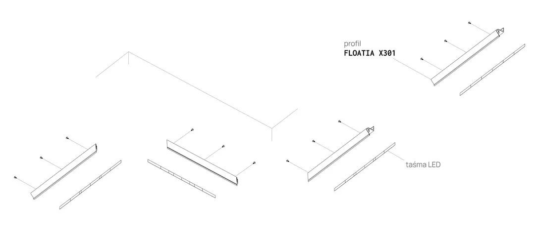 Profiel FLOATIA X301, montageschema