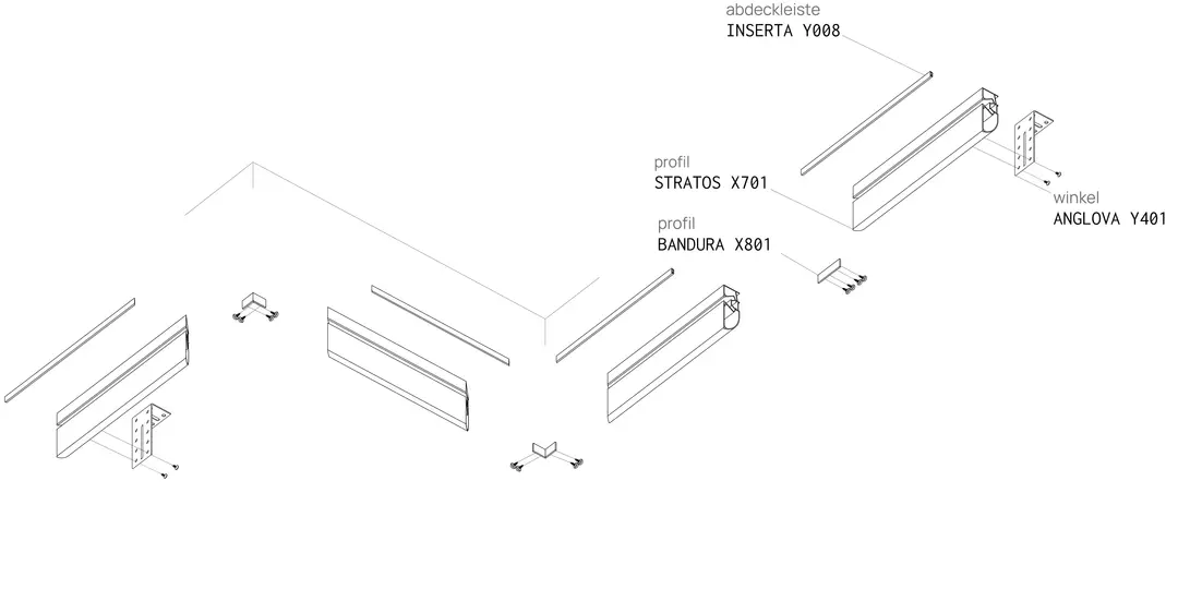 Profiel STRATOS X701, montageschema