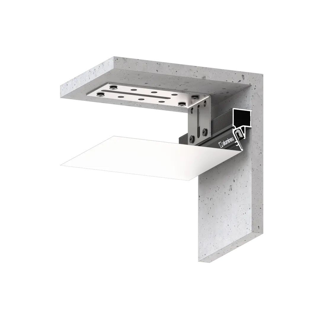 Profiel INVISIA X206, Zwart mat, montage in een spanplafond