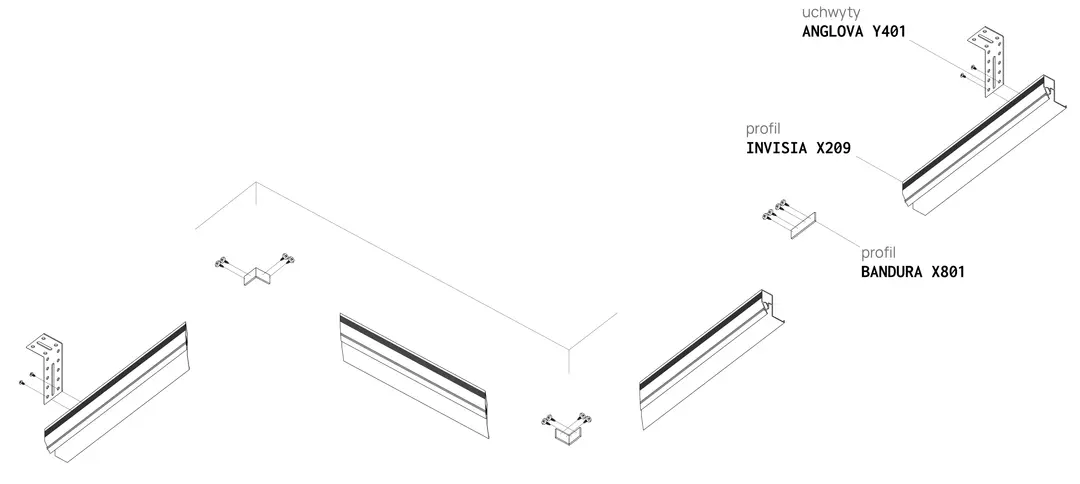 Profiel INVISIA X209, montageschema