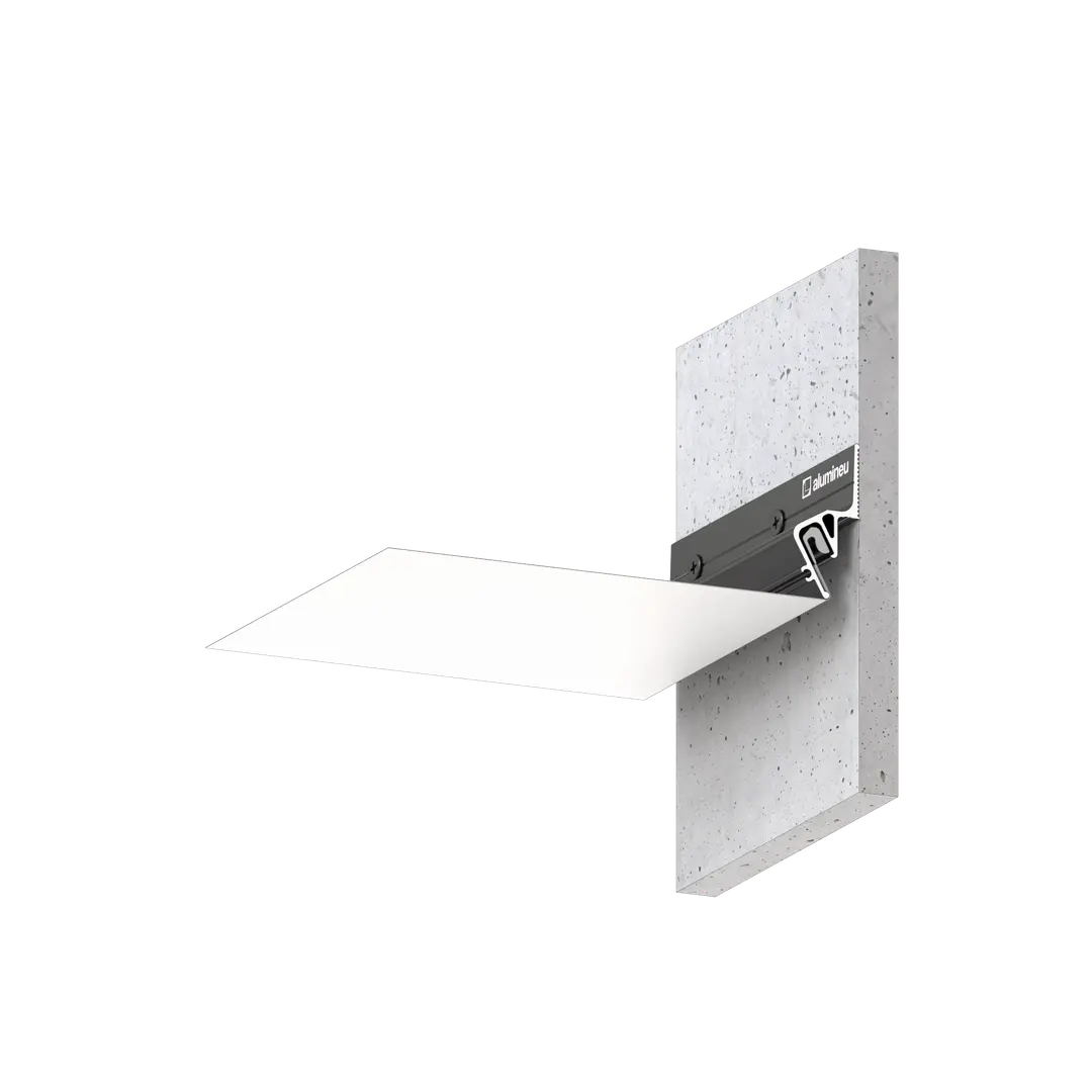 Profiel INVISIA X205, Zwart mat, montage in een spanplafond