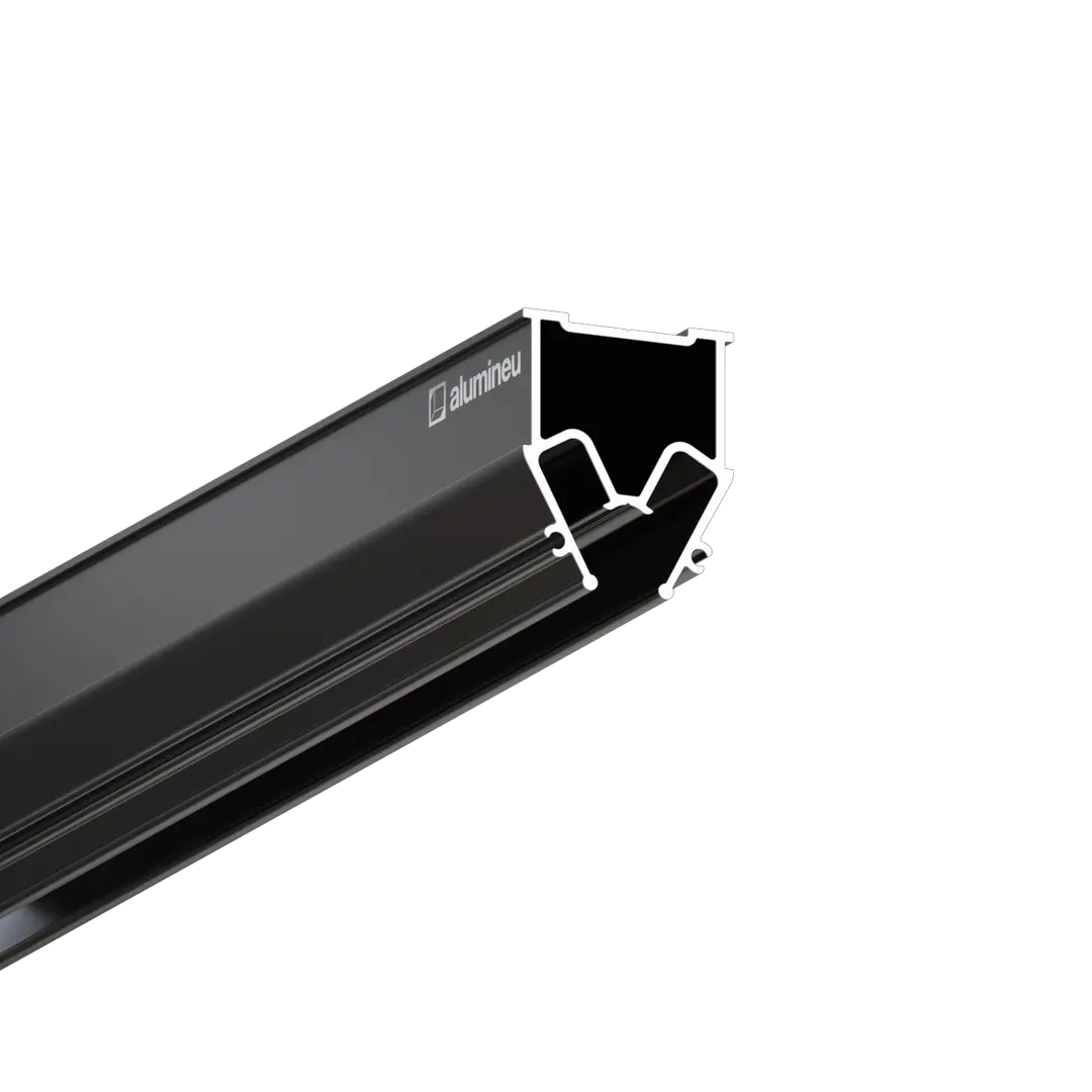 Profiel INVISIA X204, Zwart mat, close-up