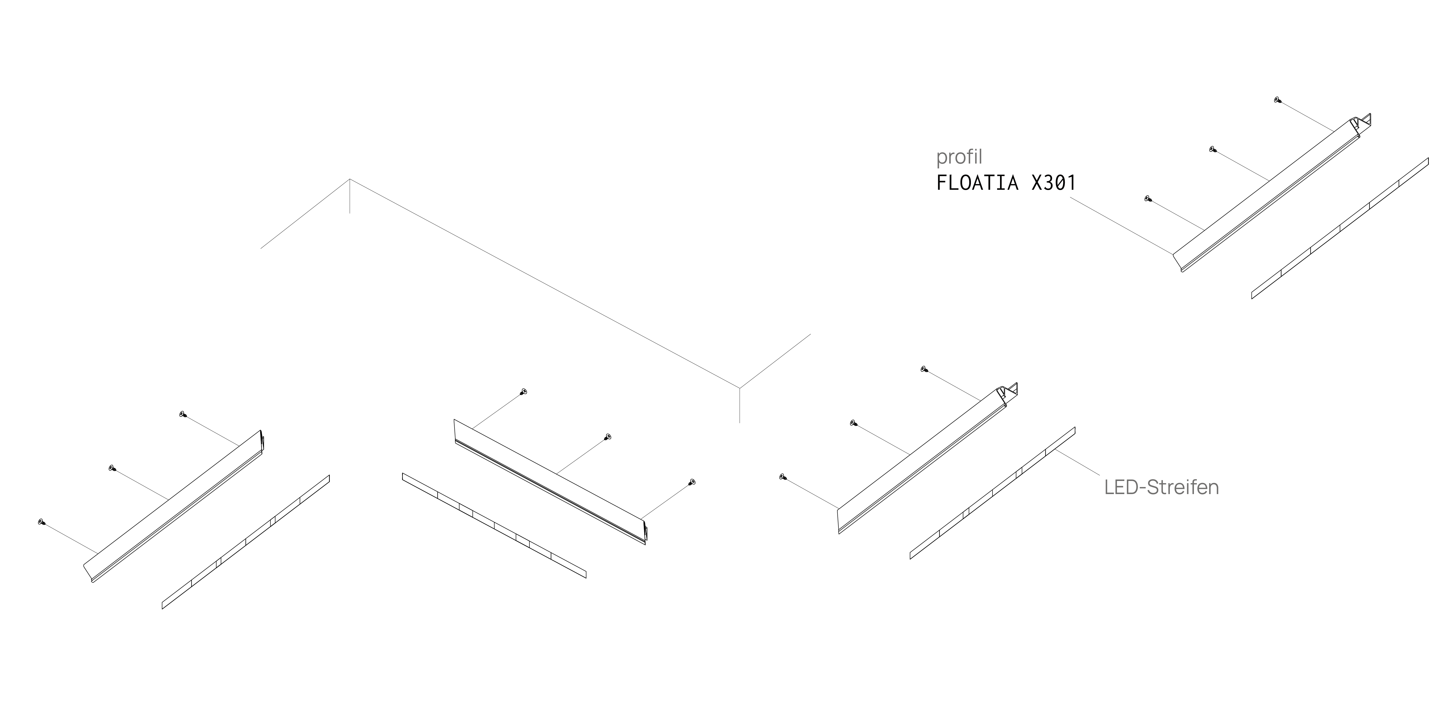 Profil FLOATIA X301, Montageschema