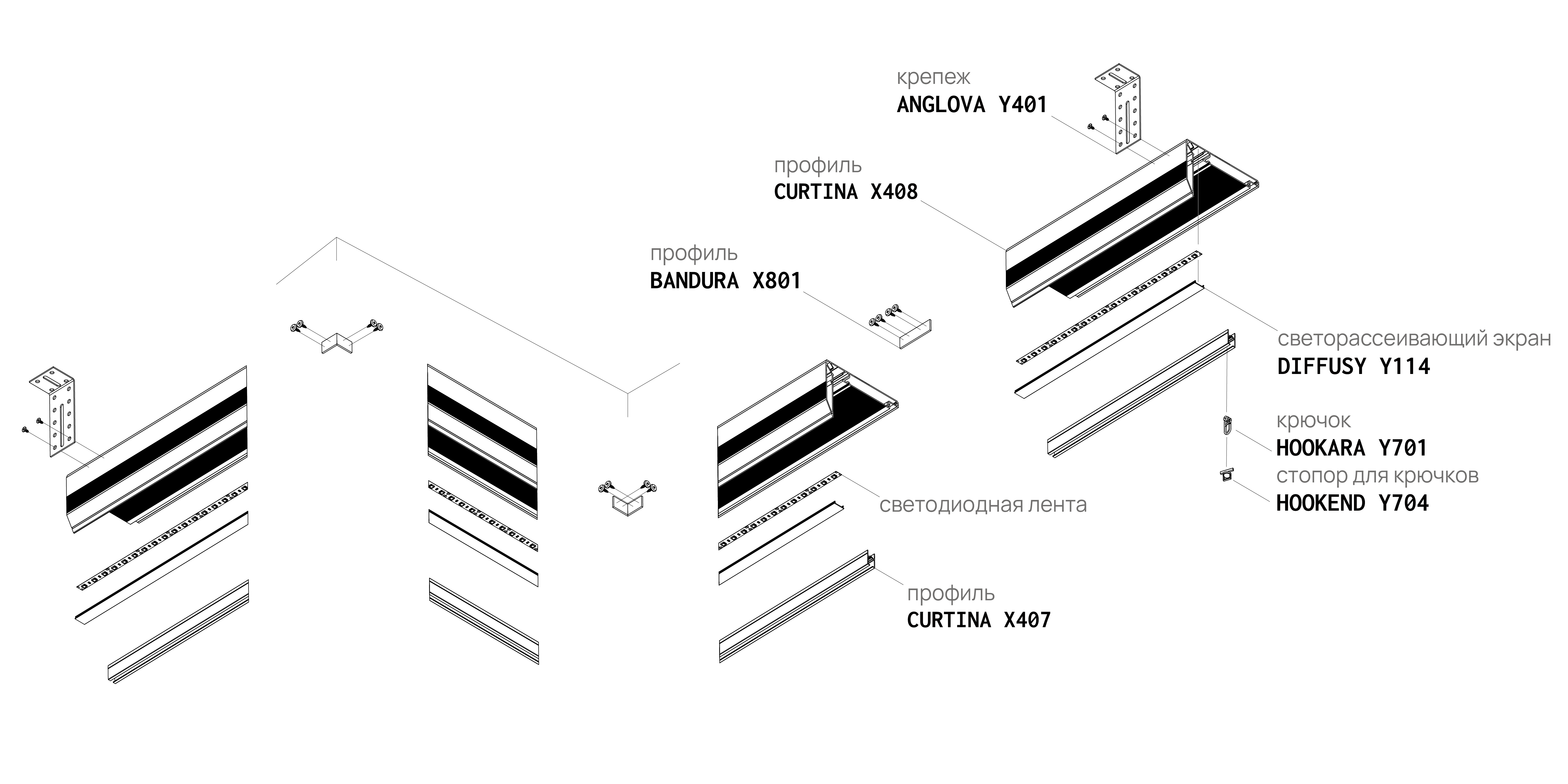Профиль CURTINA X408