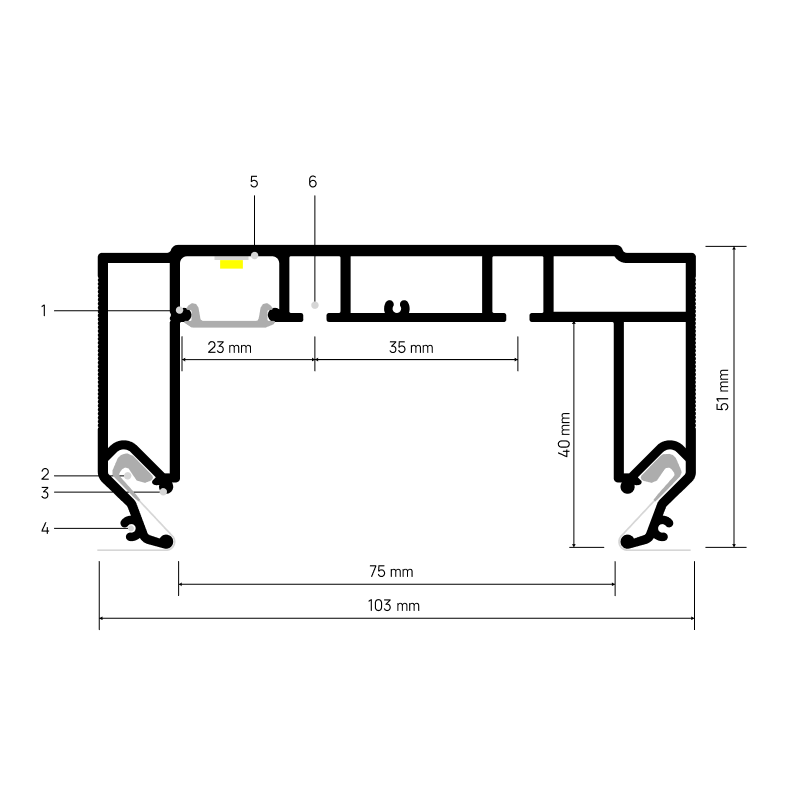 Profil CURTINA X405