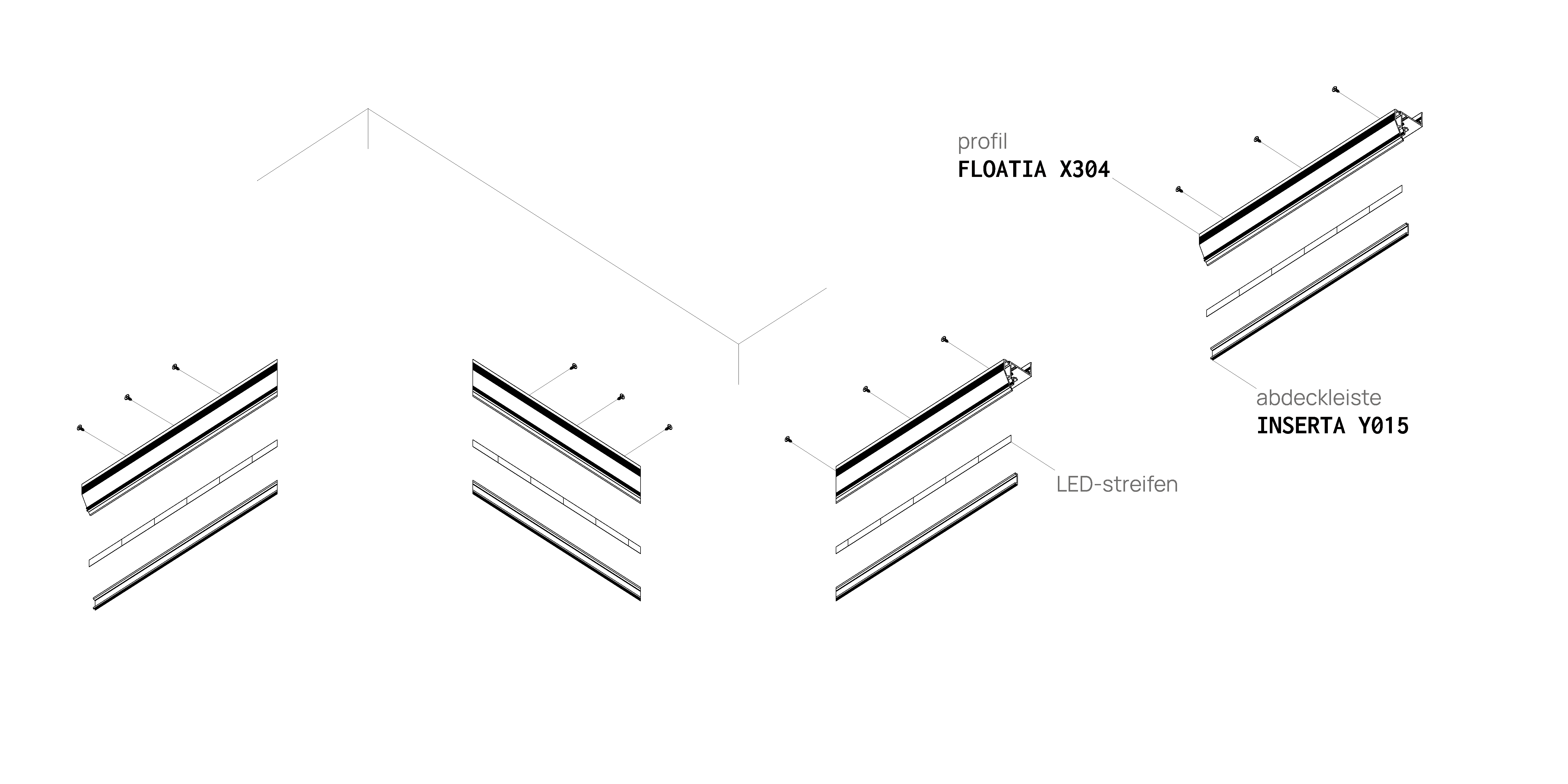 Profil FLOATIA X304, Montageschema